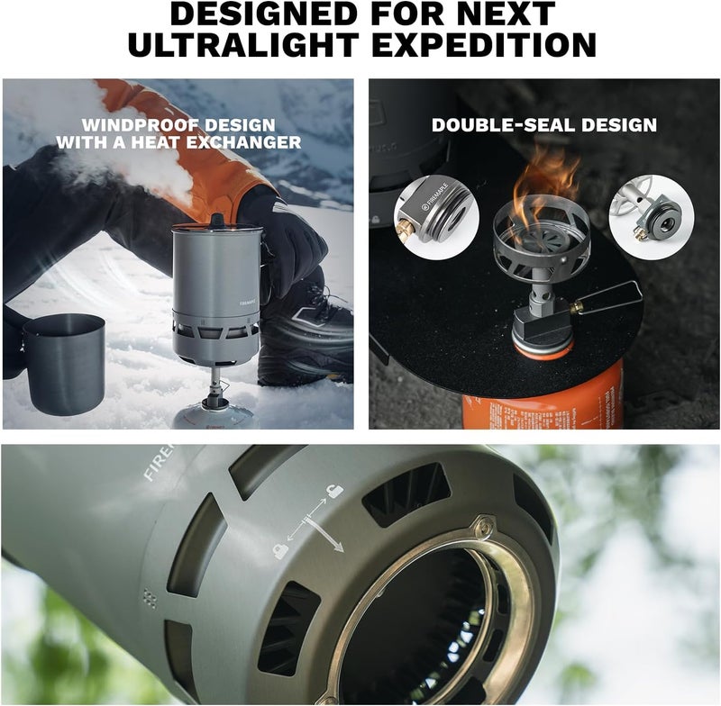 Fire-Maple Petrel Quickboil Pro Ultralight Cooking System – Compact and Fast-Boiling Backpacking Stove Pot Set, Ideal for Hiking, Solo Camping, Travelling, Hunting Trips, etc - Image 3